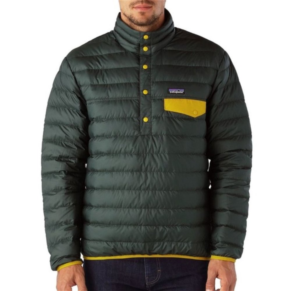 Rare Patagonia Down 600 Snap T Winter Pullover Carbon